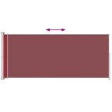 Patio Retractable Side Awning 220x500 cm Red 313434