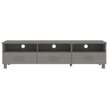 TV Cabinet HAMAR Light Grey 158x40x40 cm Solid Wood Pine 340475
