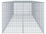 Gabion Basket with Cover 500x100x100 cm Galvanised Iron 3295198