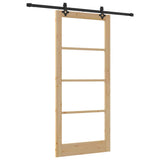 Sliding Door ORKDAL Natural and Black 93 x 211 cm 3332177