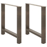 Dining Table Legs Natural Steel 2 pcs 70x cm Steel 4013311