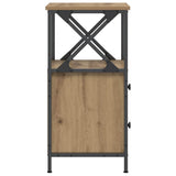 Bedside Cabinet Artisan Oak 34x35.5x70 cm Engineered Wood 857252