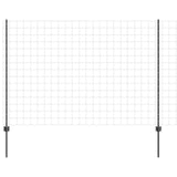 Welded Wire Fence 10 x 1.5 m PVC-Coated Steel Grey Mesh 3336092