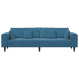 Velvet Sofa with Cushion Blue 208 cm Velvet 3335152