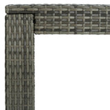 7 Piece Garden Bar Set with Cushions Poly Rattan Grey 3095412