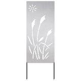 Garden Privacy Screen Silver 50 x 140 cm Stainless steel 876277