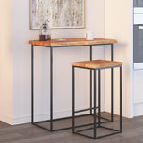 Table Top 60x60x2.5 cm Square Solid Wood Acacia Live Edge 370618