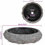 Sink 40x12 cm Marble Black 142776