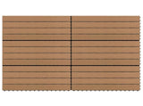 Decking Tile 6 pcs Brown 60 x 30 cm WPC 42046687