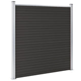 Fence Panel WPC 180x186 cm Black 148972