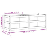 Garden Planter 150x50x50 cm Solid Wood Douglas 837487