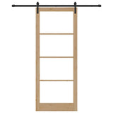 Sliding Door ORKDAL Natural and Black 93 x 232 cm 3331871