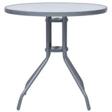 5 Piece Garden Dining Set Aluminium and Textilene Silver 3070657