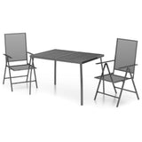 Garden Dining Set Anthracite Powder-Coated Steel Medium Foldable 3187980