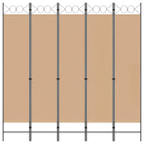 Room Divider Beige 200 x 200 cm Fabric 42039201