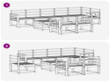 Outdoor Sofa Set 9 pcs Natural Solid Acacia Wood 3366612
