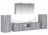 Bathroom Furniture Set 6 pcs Grey Sonoma 3407164