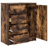 Sideboard with Drawers Smoked Oak 71x35x84 cm Engineered Wood 861584
