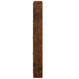 Shoe Cabinet Smoked Oak 59x17x150 cm Engineered Wood 342523
