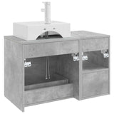 Bathroom Furniture Set 2 pcs Concrete Grey Engineered Wood 3403891