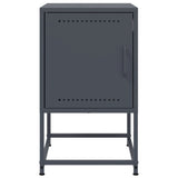 ZNTS Bedside Cabinets 2 pcs Anthracite 36x39x60.5 cm Steel 846451