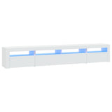 TV Cabinet with LED Lights White 240x35x40 cm 3152722