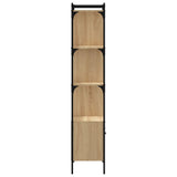 Bookcase with Door Sonoma Oak 44.5x30x154.5 cm Engineered Wood 833354