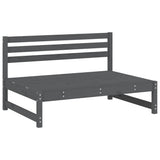 Garden Middle Sofas 2 pcs Grey 120x80 cm Solid Wood Pine 825718
