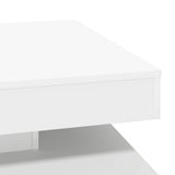 Coffee Table 360-Degree Rotatable White 70x70x34.5 cm 858479