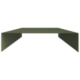Garden Cover Profile 2 pcs 100 x 20 x 5 cm Steel Olive Green 8012926