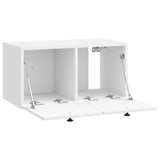 Wall-Mounted TV Cabinet 59.5 x 31 x 30 cm High Gloss White 899219