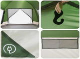 Cabin Tent with Roof Green 8-Person Polyester and Steel 42028575