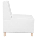 Modular Sofa Unit Armless White 55 x 74 x 82 cm Faux Leather 4108495