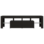 ZNTS TV Cabinet with LED Lights Black 140x36.5x40 cm 804365