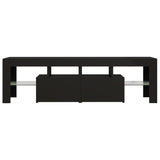 ZNTS TV Cabinet with LED Lights Black 140x36.5x40 cm 804365