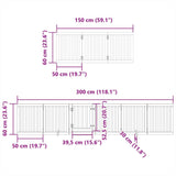 Dog Gate with Door Foldable 15 Panels 750 cm Poplar Wood 3155643