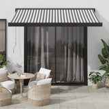 Retractable Awning Anthracite and White 3.5x2.5 m Fabric&Aluminium 3216129