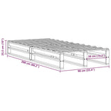 Bed Frame without Mattress Wax Brown 90x200 cm Solid Wood Pine 850835