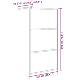 Shower walls Black 100 x 195 cm Glass and Aluminium 151882