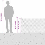 Welded Wire Fence with Concrete Base 10 x 0.8 m 3351228