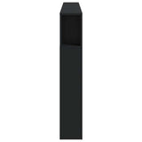 LED Headboard Black 200 cm Engineered Wood 837366