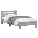 Bed Frame with Headboard Grey Sonoma 80 x 200 cm 8009019