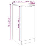 Shoe Cabinet Concrete Grey 30x35x70 cm Engineered Wood 811416