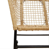 Garden Dining Set Brown PE Rattan Medium Durable 3334492