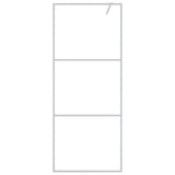 Walk-in Shower Wall Silver 80x195 cm Clear ESG Glass 152115