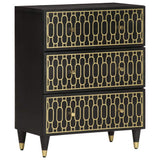 Side Cabinet Black wood grain with natural variations 358323