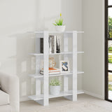 Book Cabinet/Room Divider High Gloss White 100x30x123.5 cm 811544