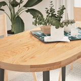 Table Top 120x60x4 cm Solid Wood Oak Oval 4009067