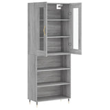 Highboard Grey Sonoma 69.5x34x180 cm Engineered Wood 3198711
