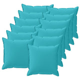 Cushion with Pillow HOUTEN 12 pcs Turquoise Polyester 934857